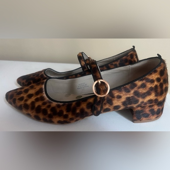 Boden Rosabel Leopard Calf Hair Pointed Toe.  Size 40 - Picture 1 of 11